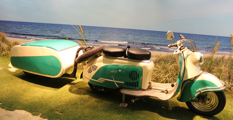 two wheeled vehicle, roller, moped, nautical Vessel, beach, 5K, trip, old, summer, travel, oldtimer, cult, outdoors, sunlight, motorcycle, sky, bikes