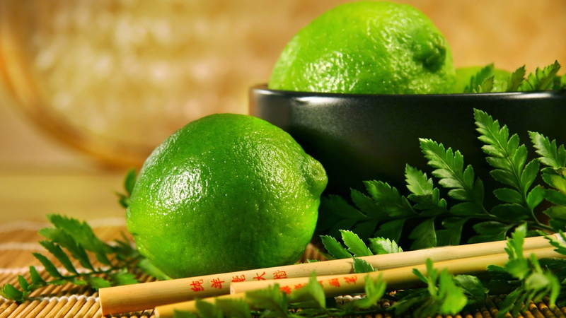nature, 1080P, green color, focus on foreground, wood - material, green, indoors, plant, food and drink, still life, healthy eating, freshness, leaf, lime