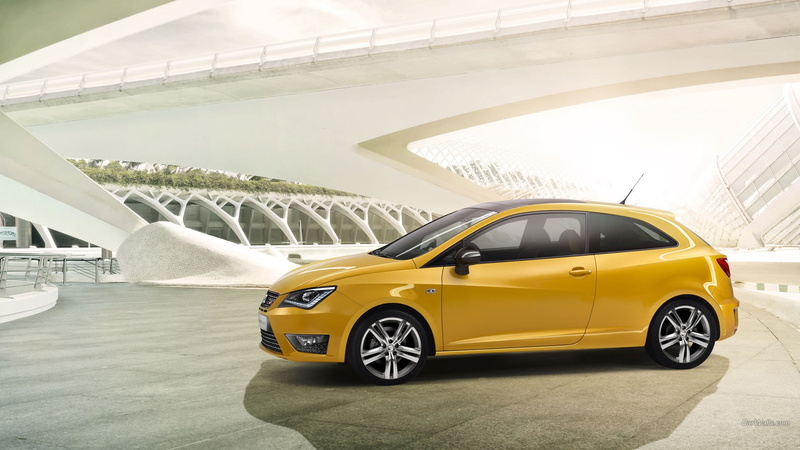 1080P, car, concept cars, Seat Ibiza, yellow cars