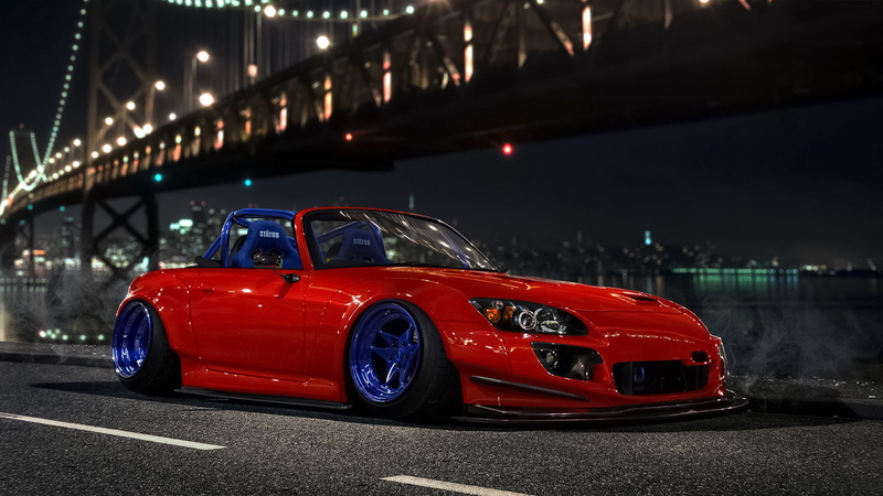 Design, Car, Low, Orange, Front, Stance, 1080P, S2000, Honda, by Hugo Silva