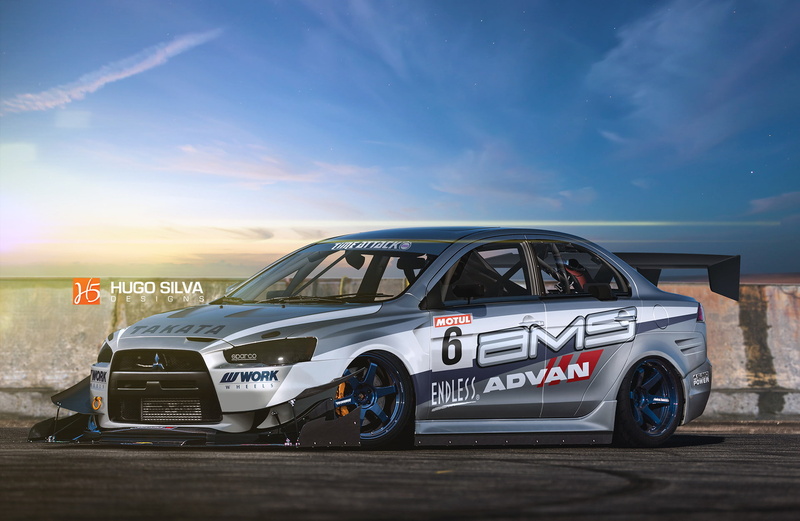 Photoshop, Hugo Silva, Lancer 10, Mitsubishi, silvery, 1080P