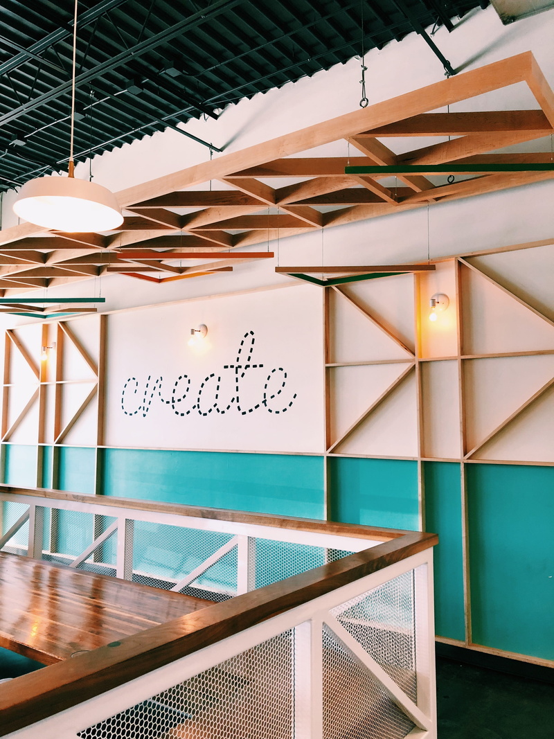 day, built structure, architecture, painted, still life, indoors, communication, wall, close-up, text, western script, board, design, railing, teal, staircase