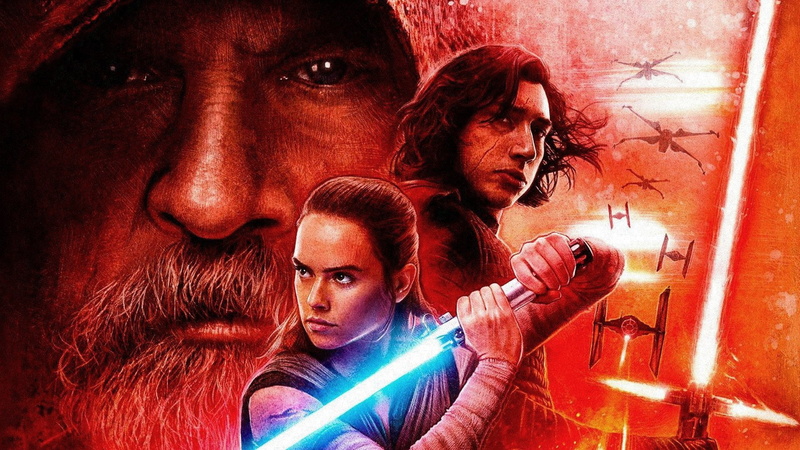 X-Wing, Luke Skywalker, TIE Fighter, 1080P, Star Wars: The Last Jedi, Mark Hamill, Adam Driver, Star Wars, Rey (Star Wars), Kylo Ren, Daisy Ridley, Lightsaber