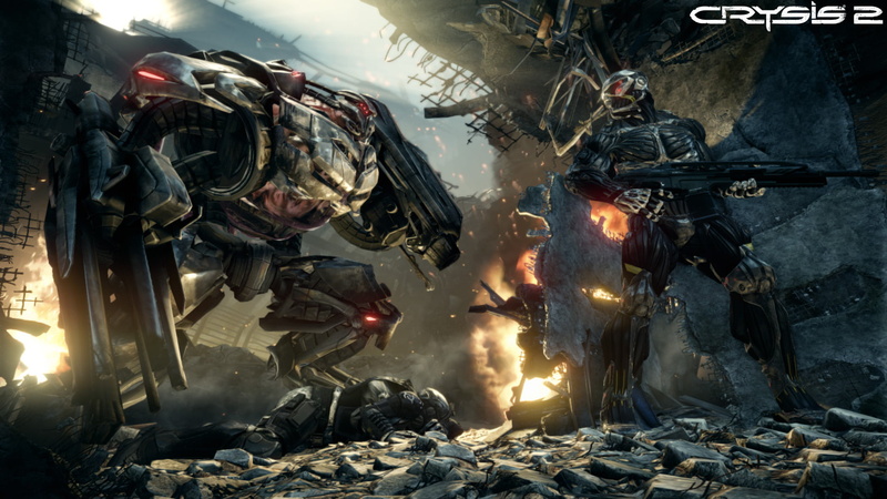 1080P, Alien (movie), weapon, fire, Crysis, assault rifle, ruins, Crysis 2, video games