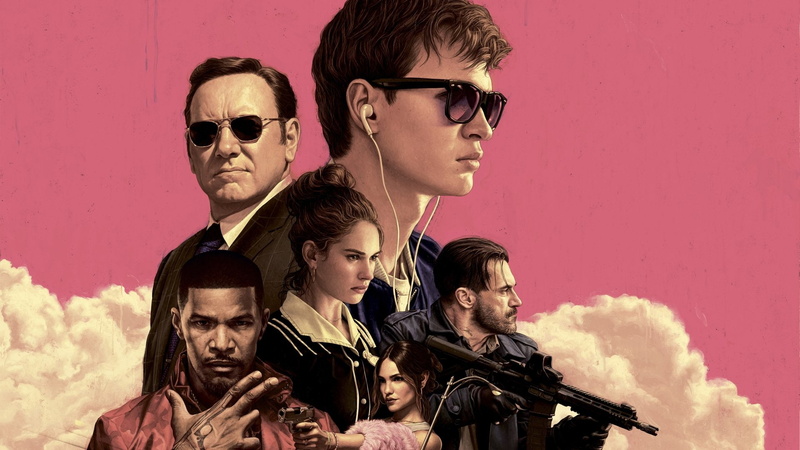 Buddy (Baby Driver), Debora (Baby Driver), young adult, smoke - physical structure, people, Baby (Baby Driver), women, togetherness, activity, Gun, men