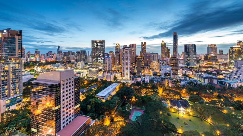 asia, bangkok, skyscraper, 1080P, daytime, cityscape, thailand, skyline