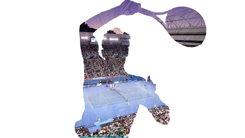 skyscraper, multiple exposure, young adult, real people, lifestyles, adult, purple, side view, architecture, copy space, building exterior, 1080P, rafael nadal australian open tennis violet tennis courts