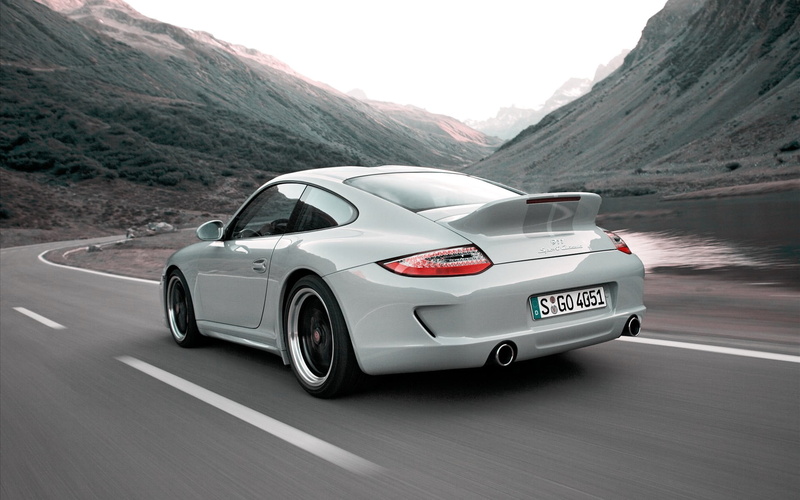 sky, Porsche 997, speed, transportation, motor vehicle, white, car, coupe, outdoors, land vehicle, mode of transportation, sports car, non-urban scene