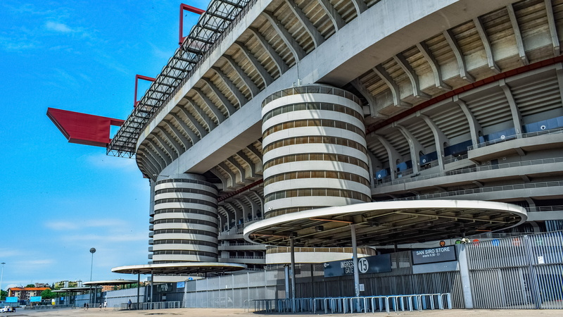 tall, sky, office building exterior, glass - material, tower, built structure, travel destinations, 5K, building exterior, milano, san siro, architecture