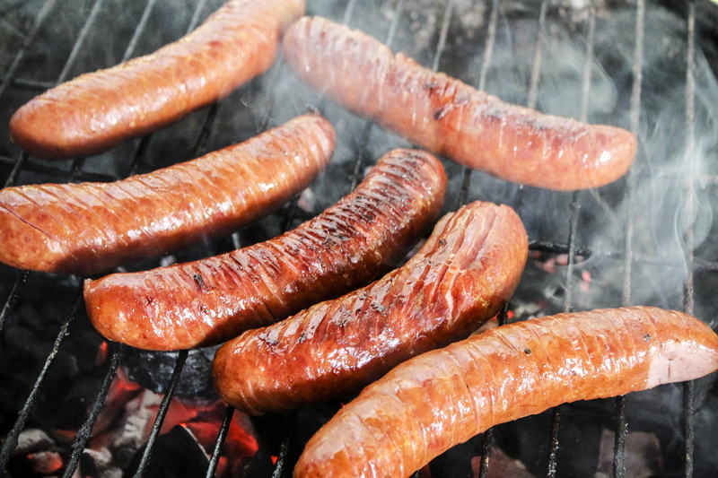 barbecue at the, raw food, meal, focus on foreground, outdoors, no people, sausages, six, coal, snack, eat, pork, preparing food, eating, barbecue, food