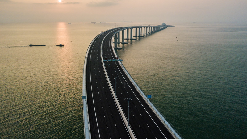 4K, China, 4K, Hong Kong-Zhuhai-Macau Bridge