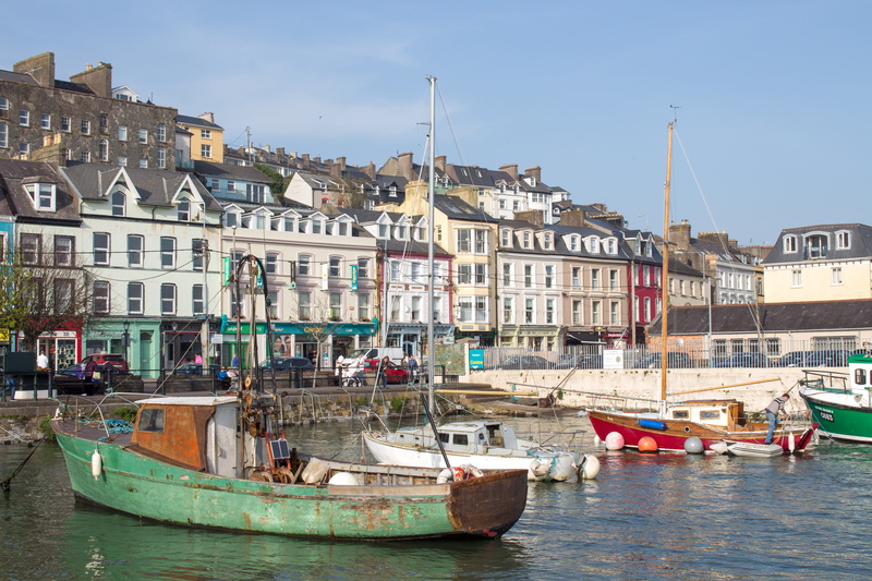 water, anchored, townscape, day, built structure, urban, boats, cobh, marina, city, nature, metropolis, ireland, transportation, architecture, 5K, harbor