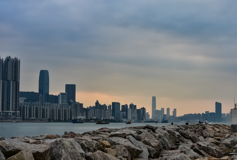urban skyline, quarry bay, city, harbor, cloud - sky, water, town, rubble, tall - high, ocean, building, view, tower, 5K, office building exterior, promontory