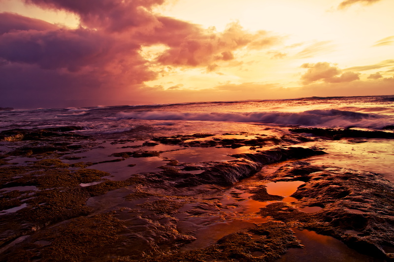 landscape, seascape, sunrise - Dawn, Hawaii, crazy, water, sky, summer, no People, 5K, dusk, ocean, sand, outdoors, sun, scenics, beach, photo, tamron