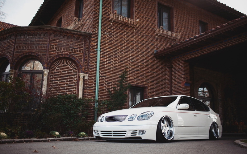 ГС300, Automobiles, Car, GS300, Machine, White, sedan, 1080P, Stance, Lexus, Tuning