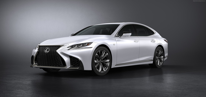 white, 2K, Lexus LS 500 F Sport, 2017 New York Auto Show