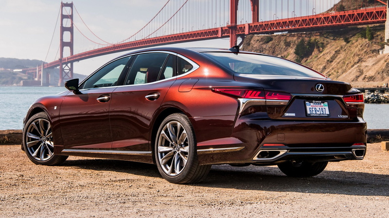 Sedan, Lexus LS500, Lexus, Luxury Car, Lexus LS, Red Car, Full-Size Car, 1080P