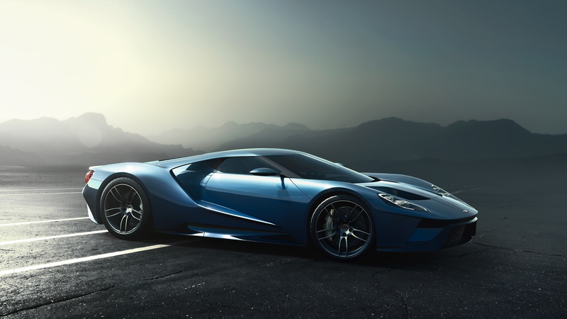 coupe, blue, GT, sports, Ford, 2017, Supercar, 1080P