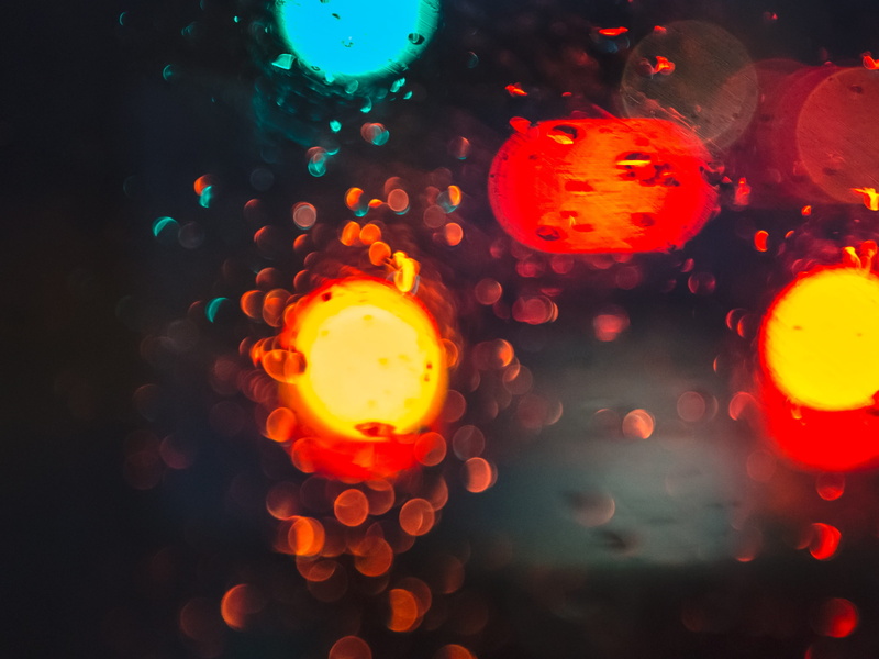 abstract, bokeh, weather, wet, circle, rain, close-up, colors, night, geometric shape, blur, indoors, raindrops, raindrop, illuminated, car, backgrounds