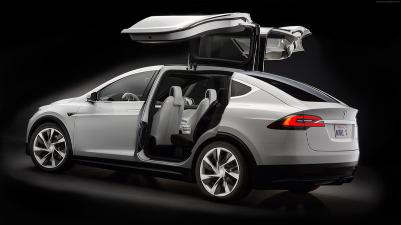 white, 4K, suv, 2016, Tesla model x, electric cars