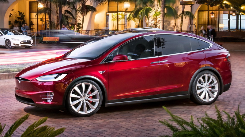 Tesla Motors, SUV, Red Car, Luxury Car, Tesla Model X P90D, Electric Car, Car, Crossover Car, 1080P, Mid-Size Car