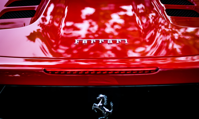 technology, motor vehicle, indoors, front view, vehicle, close, ferrari, super car, automotive, red, photography, full frame, modern, mode of transportation