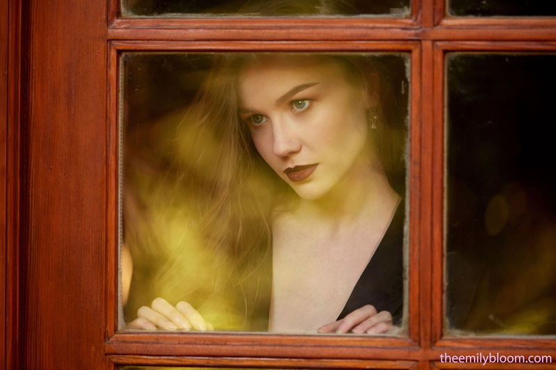 window, emotion, beautiful woman, Emily Bloom, mirror, looking at camera, glass - material, adult, contemplation, brunette, looking out window, indoors