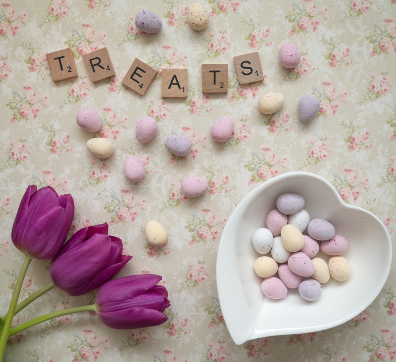 still life, western script, holiday, violet, indoors, scrabble, 2K, ceramic, directly above, easter cake, beside, pink Color, floral, eater, bowl, eggs