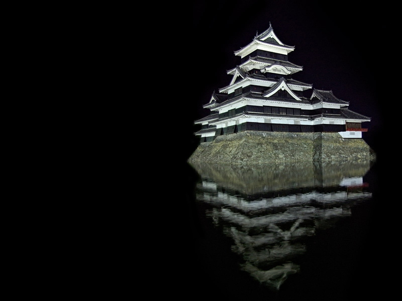 Reflection, Matsumoto, Castle, 720P