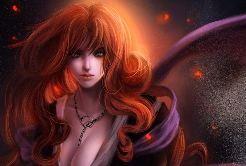 redhead, Matsumoto Rangiku, Bleach, 1080P