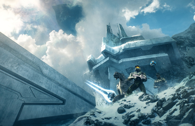 Halo, Halo 3, video games, 1080P, digital art, snow, Master Chief, Halo: Master Chief Collection