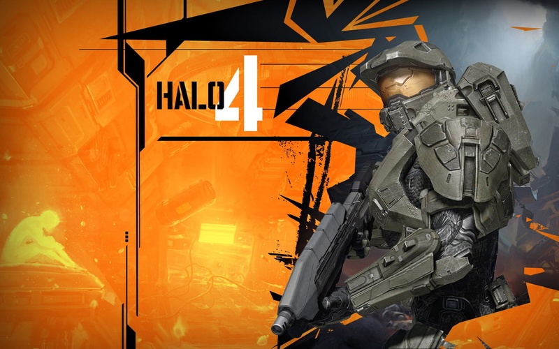 logo, safety, 1080P, representation, real people, yellow, built structure, people, video games, working, nature, metal, occupation, clothing, Halo 4, architecture