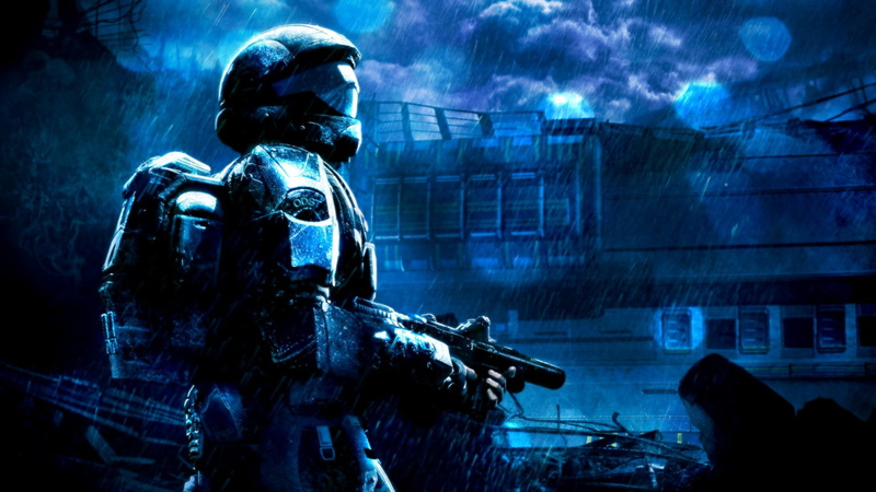 arts culture and entertainment, special forces, men, architecture, music, city, uniform, people, 1080P, illuminated, work helmet, futuristic, night, Halo