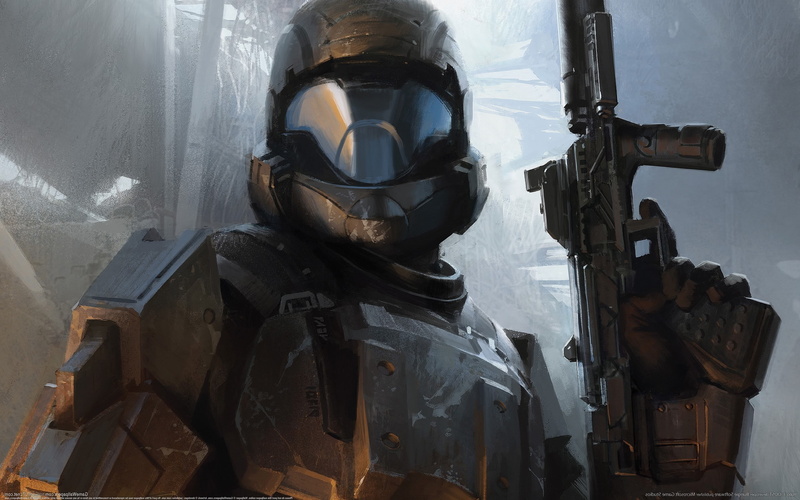 aggression, front view, protective mask - workwear, safety, protective workwear, obscured face, protection, indoors, disguise, security, helmet, Halo 3: ODST