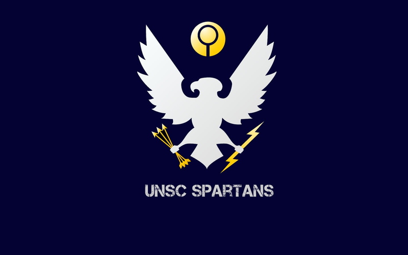 unsc, indoors, blue, computer icon, representation, 720P, spartans, nature, black background, logo, creativity, star shape, shape, yellow, art and craft