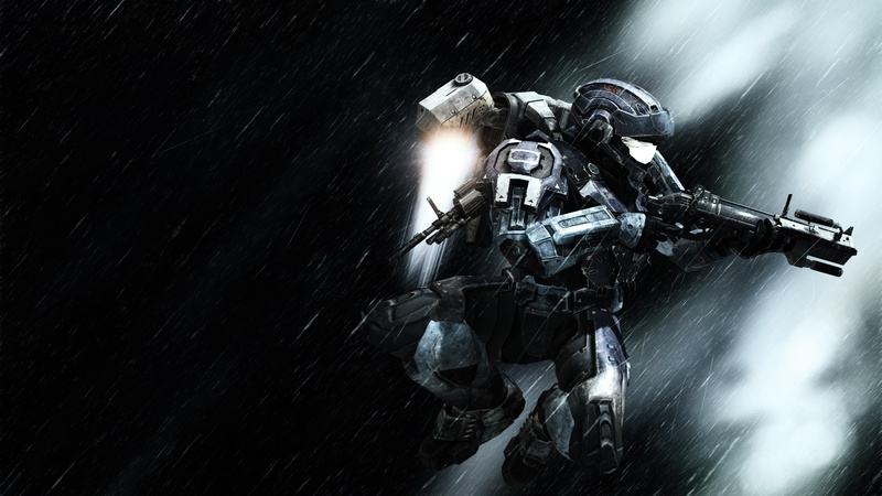 games, armor, helmet, 1080P, character, equipment, raining, halo, video, robot, video games