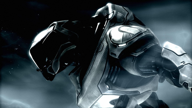 warrior, illustration, games, armor, halo, 1080P, helmet, gray, video, robot, video games