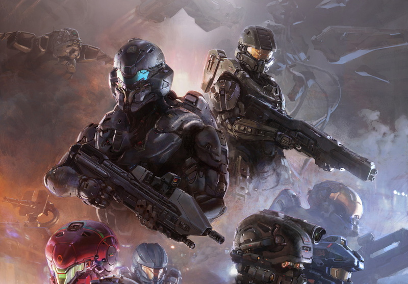 team, 343i, helmet, The Master Chief, weapons, Halo 5: Guardians, Microsoft, armor, Chief, 1080P, ship, Locke