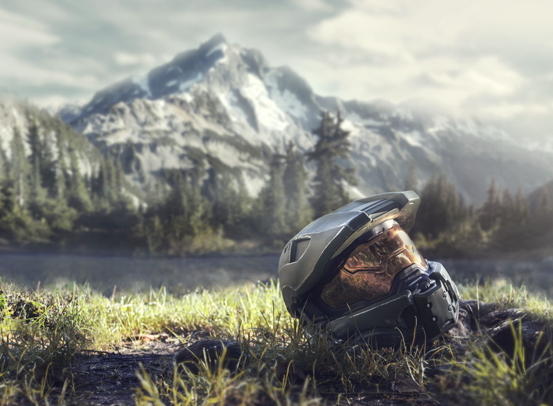 real people, games, helmet, one person, 4K, scenics - nature, halo, xbox games, adventure, lake, women, grass, lifestyles, 4k, hd, pc games, mountain