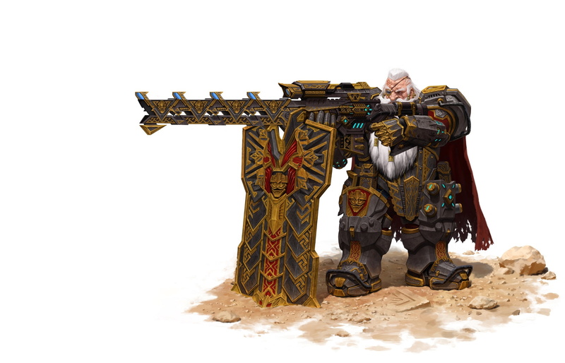 dwarf sniper, dwarf, art, 1080P, a gearhead, fantasy, Maxi Hoy, warrior, weapons