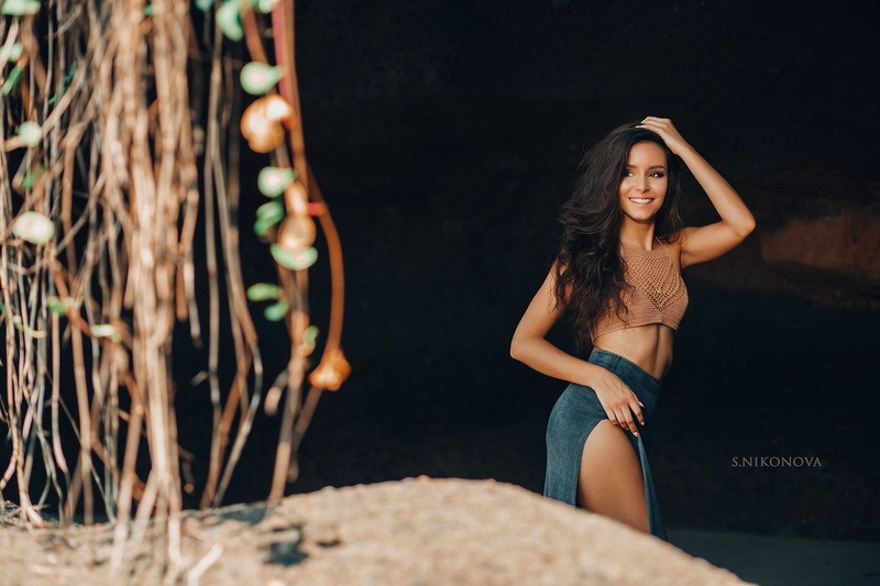 smiling, 1080P, arms up, women, Svetlana Nikonova
