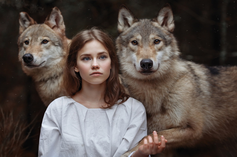 1080P, friends, the girl and the wolves, girl, wolves, Svetlana Nicotine