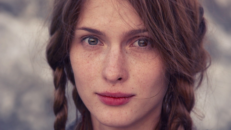 freckles, Russian, face, 1080P, women, brunette, Svetlana Ivanova, blue eyes, actress