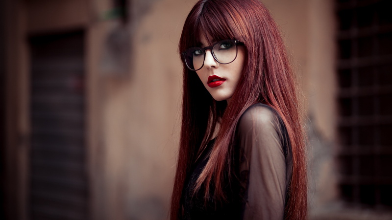 redhead, one person, beauty, glasses, women, looking at camera, adult, red, contemplation, sweet girl pic 3840x2160, young women, beautiful woman, beautiful people