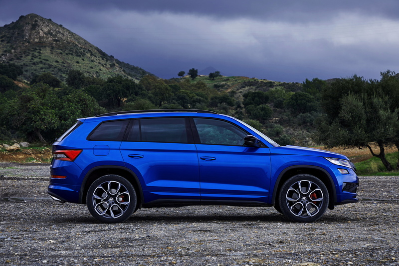 Blue Car, Škoda, 5K, Skoda, Vehicle, Car, SUV, Skoda Kodiaq