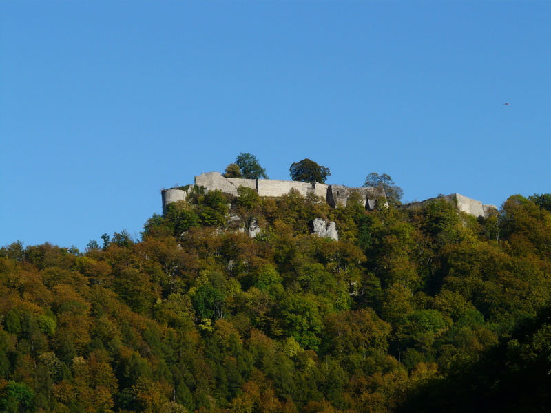 tourist attraction, plant, late summer, migratory goal, burg hohenurach, hohenurach, architecture And Buildings, high urach, urach, tree, sky, places of interest