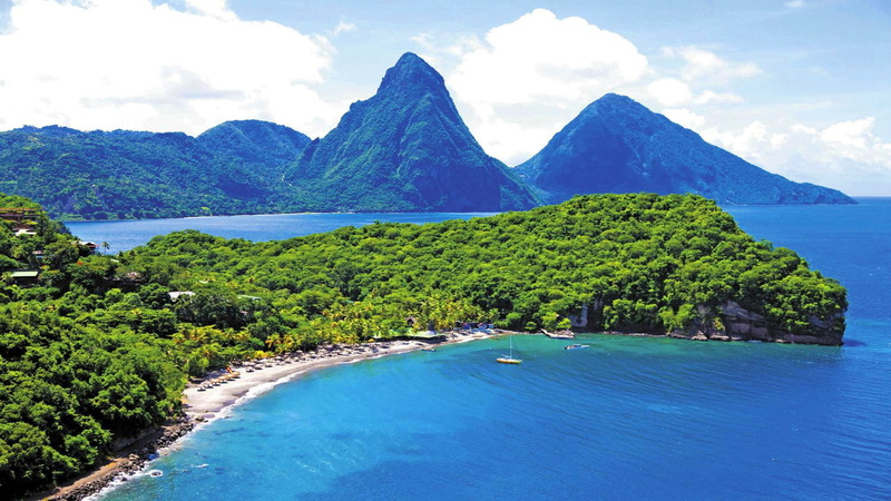 mountain, 1080P, saint, piton, caribbean, anse, chastanet, country, beach, photo, hd, gros, lucia