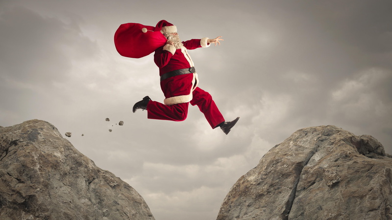 santa claus, jump, santa, crag, christmas, 5K, jumping, xmas