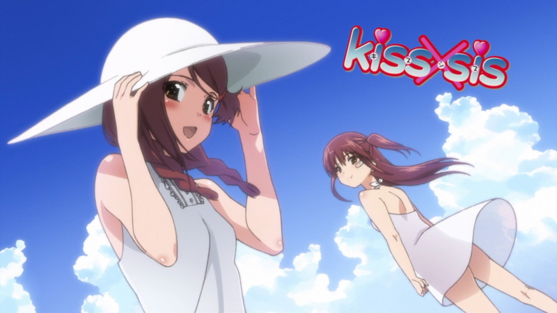 1080P, sunlight, sky, blue, adult, clothing, nature, digital composite, day, art and craft, cloud - sky, anime girls, Suminoe Riko, women, Kiss x Sis