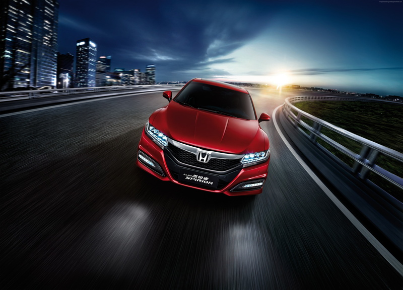 red, 4K, sedan, Honda Spirior Si